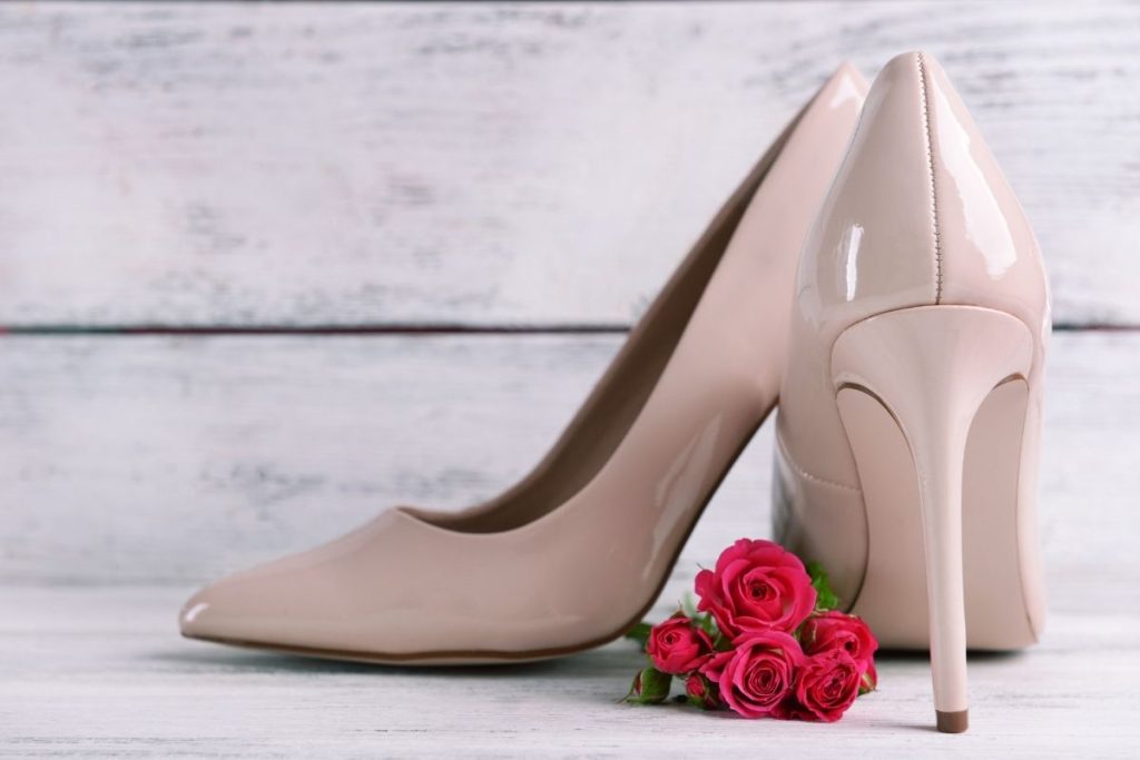 Nude heels for wedding