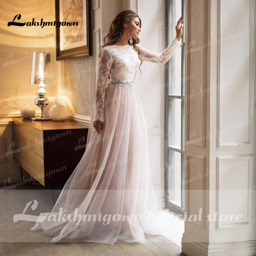 Muslimah wedding dress long Sleeve Lace Wedding Dress